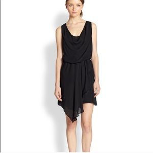 Joie Black Tiandi Silk Georgette Dress Small